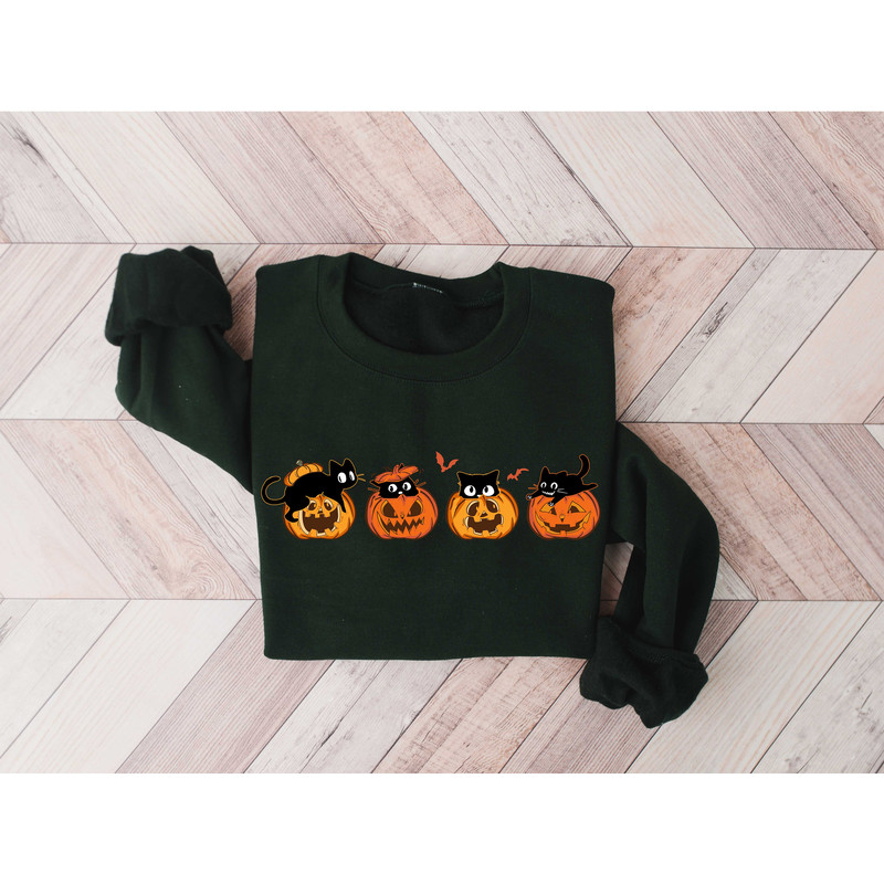 Halloween Sweatshirt,Cat Sweatshirt,Ghost Shirt,Halloween Sweater,Cool Halloween Cat Shirt,Cat Lover Tshirt,Black Cat Shirt,2023 Spooky Seas - 4.jpg