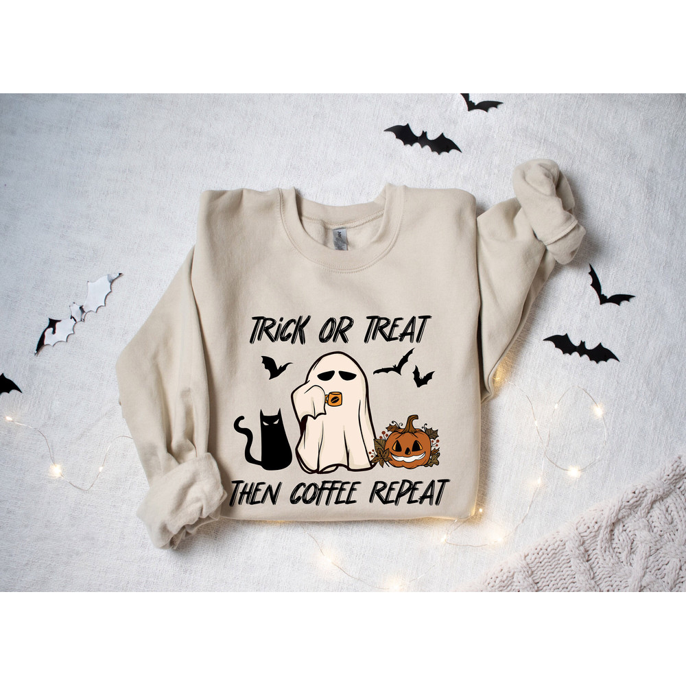 Halloween Trick or Treat Shirt, Halloween Trick-Or-Treat, Halloween Coffee Shirt, Funny Halloween Shirt, Coffee Halloween Sweatshirt - 5.jpg