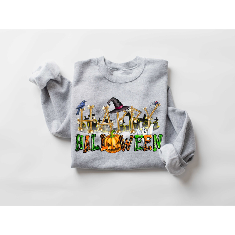 Happy Halloween Sweatshirt, Halloween Sweatshirt, Happy Halloween T-Shirt, Funny Halloween Sweatshirt, Women Halloween Shirt,Halloween Gift - 1.jpg