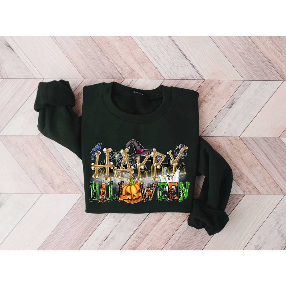 Happy Halloween Sweatshirt, Halloween Sweatshirt, Happy Halloween T-Shirt, Funny Halloween Sweatshirt, Women Halloween Shirt,Halloween Gift - 3.jpg