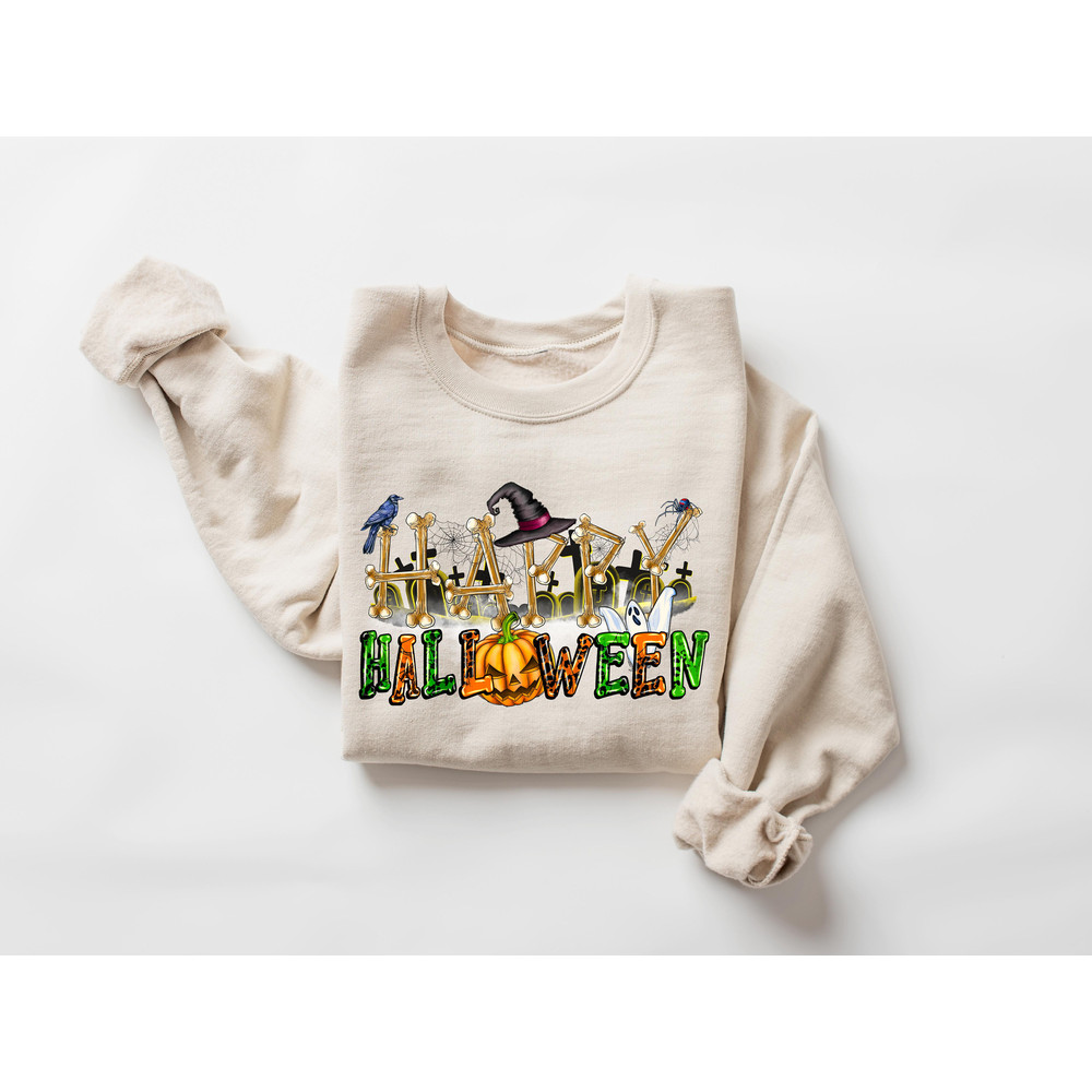 Happy Halloween Sweatshirt, Halloween Sweatshirt, Happy Halloween T-Shirt, Funny Halloween Sweatshirt, Women Halloween Shirt,Halloween Gift - 4.jpg
