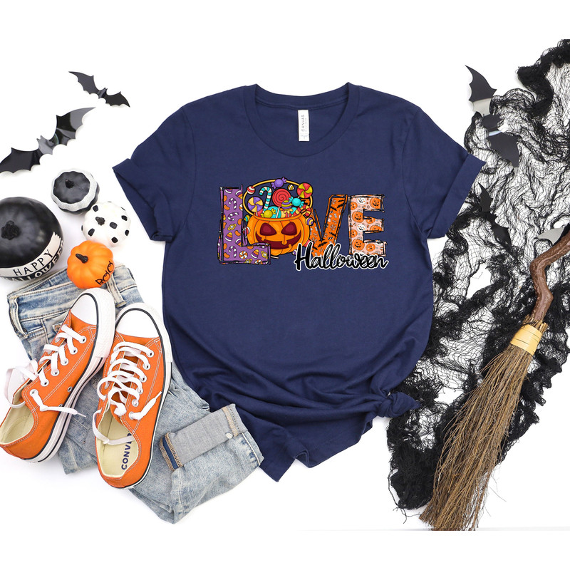 Love Halloween Shirt, Spooky Love Shirt, Spooky Pumpkin Shirt, Halloween Shirt, Happy Halloween Shirt, Trick or Treat Shirt, Halloween Gift - 1.jpg