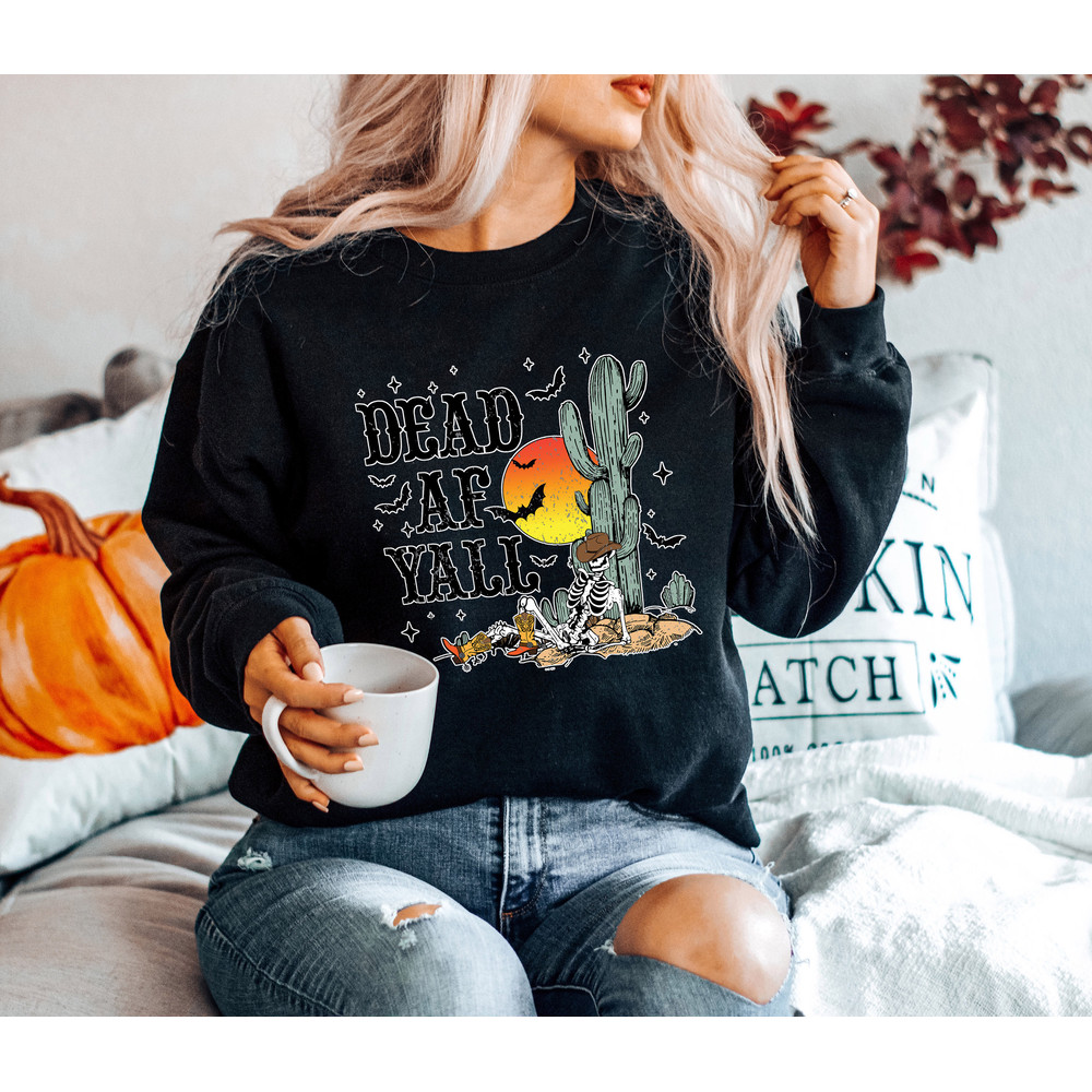 Pumpkin Halloween Sweatshirt, Skeleton Halloween Shirt, Pumpkin Shirt, Fall Sweatshirt for Women, Halloween Gift - 3.jpg