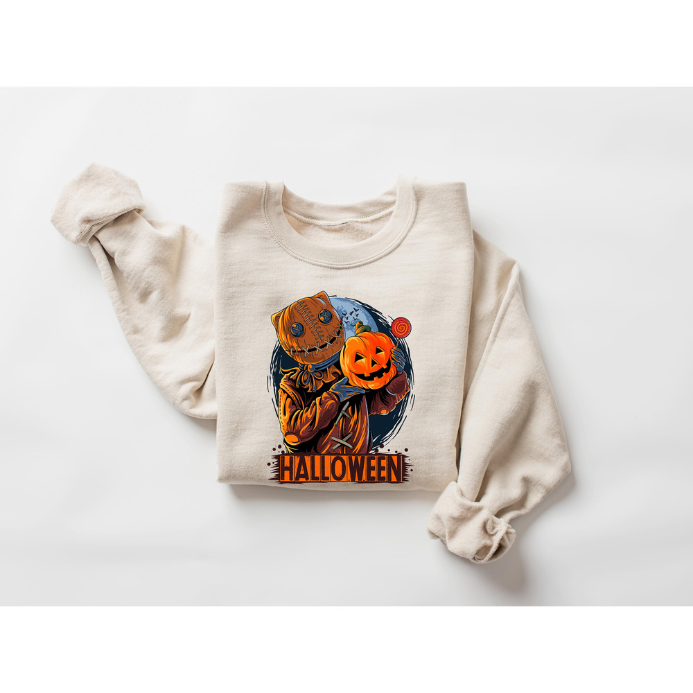 Pumpkin Man Halloween Sweatshirt, Pumpkin Halloween Sweatshirt, Skeleton Halloween Shirt, Pumpkin Shirt, Fall Sweatshirt for Women - 2.jpg