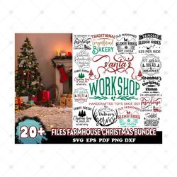 20 files farmhouse christmas svg bundle, christmas svg, farmhouse svg, xmas svg, merry christmas svg, christmas sublimat