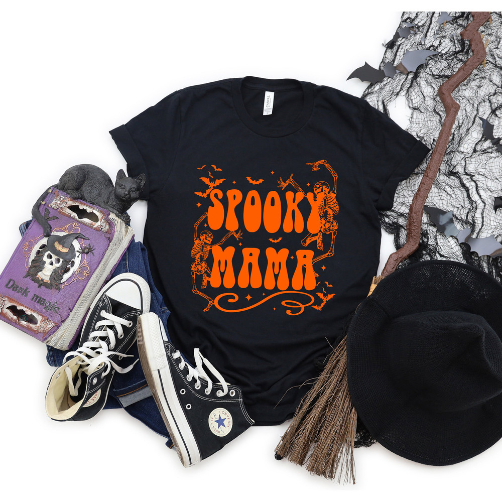 Spooky Mama Shirt, Halloween Shirt, Halloween Funny Shirt, Spooky Shirt, Halloween Party, Scary Halloween Shirts, Halloween Tshirt - 1.jpg