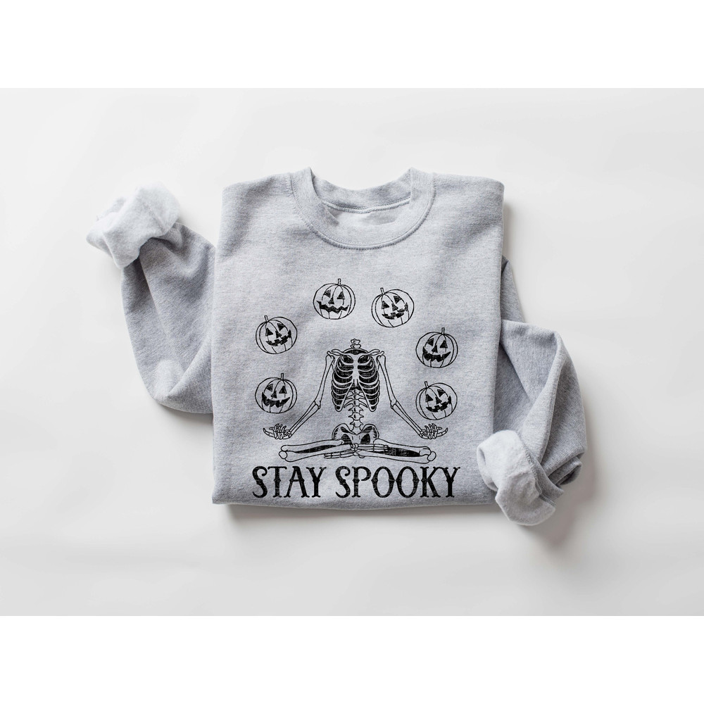 Spooky Sweatshirt, Stay Spooky Sweatshirt, Skeleton Sweatshirt, Halloween Sweatshirt, Womens Halloween Sweatshirt, Halloween Shirt - 3.jpg