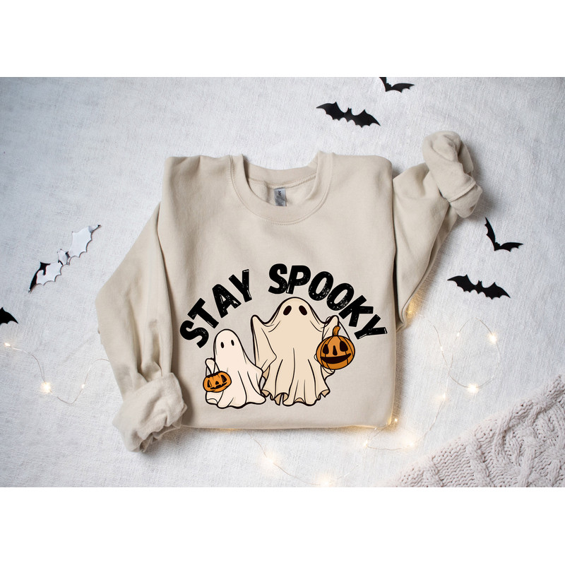 Stay Spooky Sweatshirt, Halloween Sweatshirt, Halloween Gift Hoodie, Womens Halloween Sweatshirt, Spooky Season Shirt, Ghost Halloween - 4.jpg