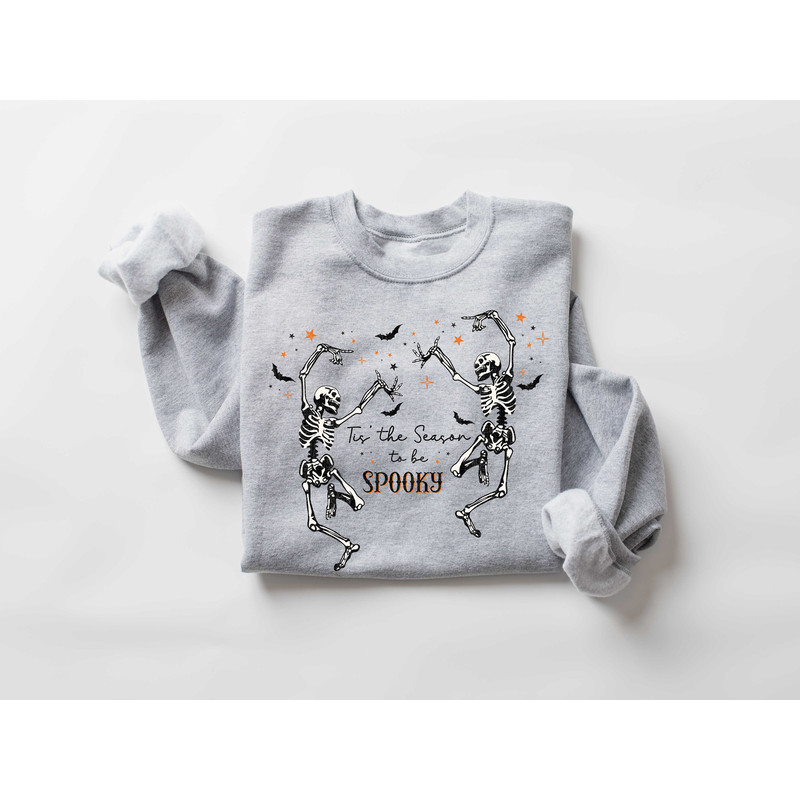 This is the season to be Spooky sweatshirt, Skeleton pocket sweatshirt, Skeleton graphic sweatshirt, Halloween 2023, spooky season - 2.jpg
