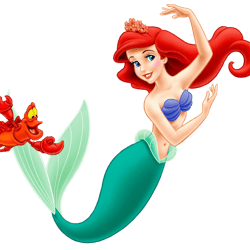 The Little Mermaid PNG, Little mermaid Clipart, Ariel Clip art, Princess clipart, princess PNG, Princess Birthday, Insta