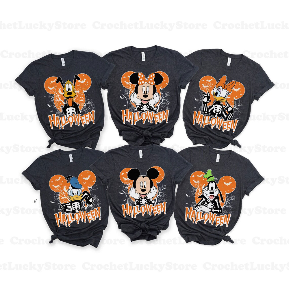 Customized Disney Mickey And Friends Halloween Shirt, Mickey Ear Halloween Shirt, Spooky Season, Disneyland Halloween Family Shirts - 1.jpg