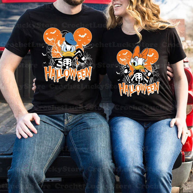 Customized Disney Mickey And Friends Halloween Shirt, Mickey Ear Halloween Shirt, Spooky Season, Disneyland Halloween Family Shirts - 2.jpg