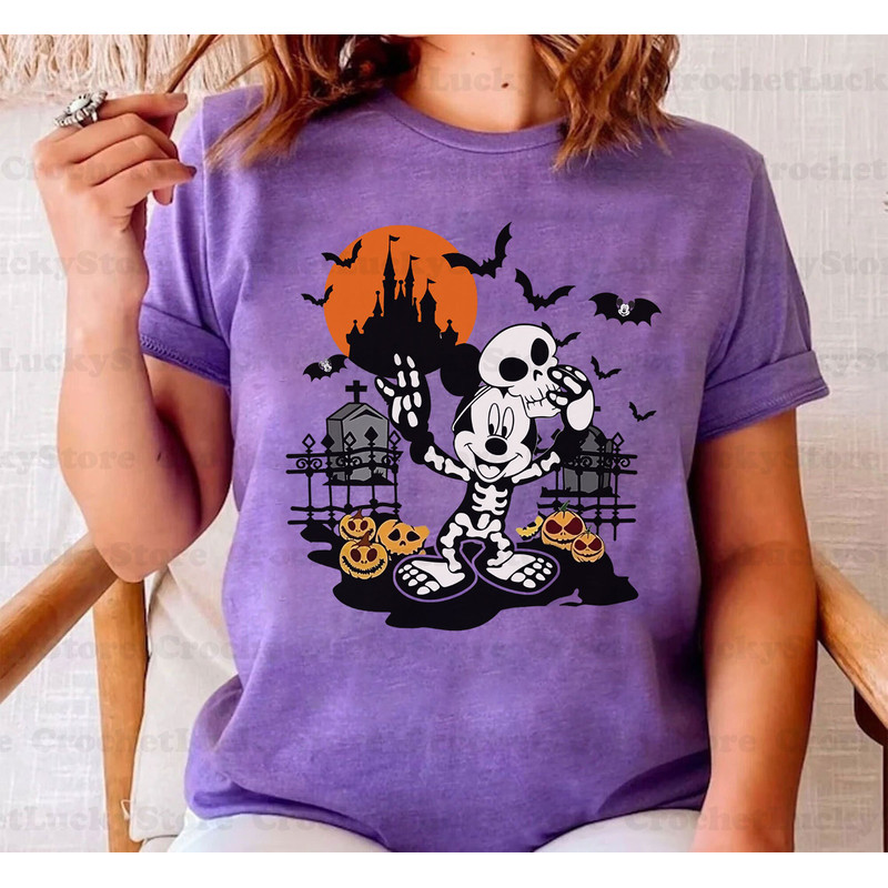 Disney Mickey Halloween Shirt, Mickey Skeleton Halloween Shirt, Spooky Season, Disney Halloween Matching Shirts, Mickey Not So Scary - 2.jpg