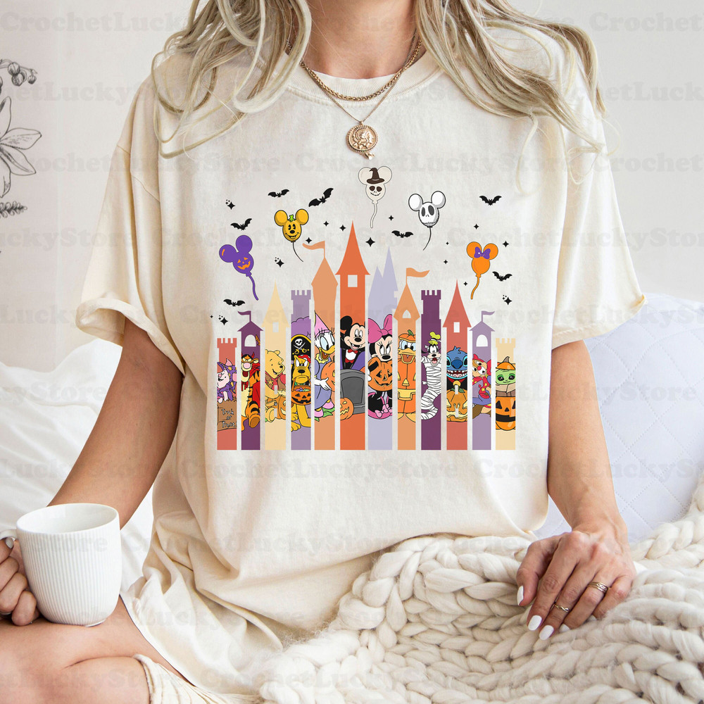 Disney Magic Kingdom Castle Halloween Shirt, Mickeys Not So Scary Halloween Party Shirt, Mickey Halloween Tee, Holiday Gift, Trick or Treat - 2.jpg