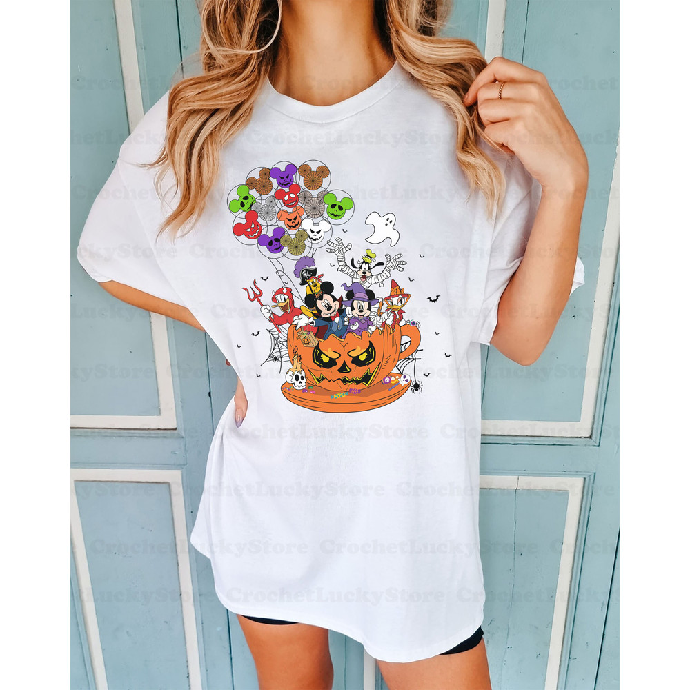 Disney Mickey And Friends Balloons Halloween Shirt, Mickey Not So Scary, Disney Trip Shirt, Family Matching Halloween Shirt, Trick Or Treat - 6.jpg