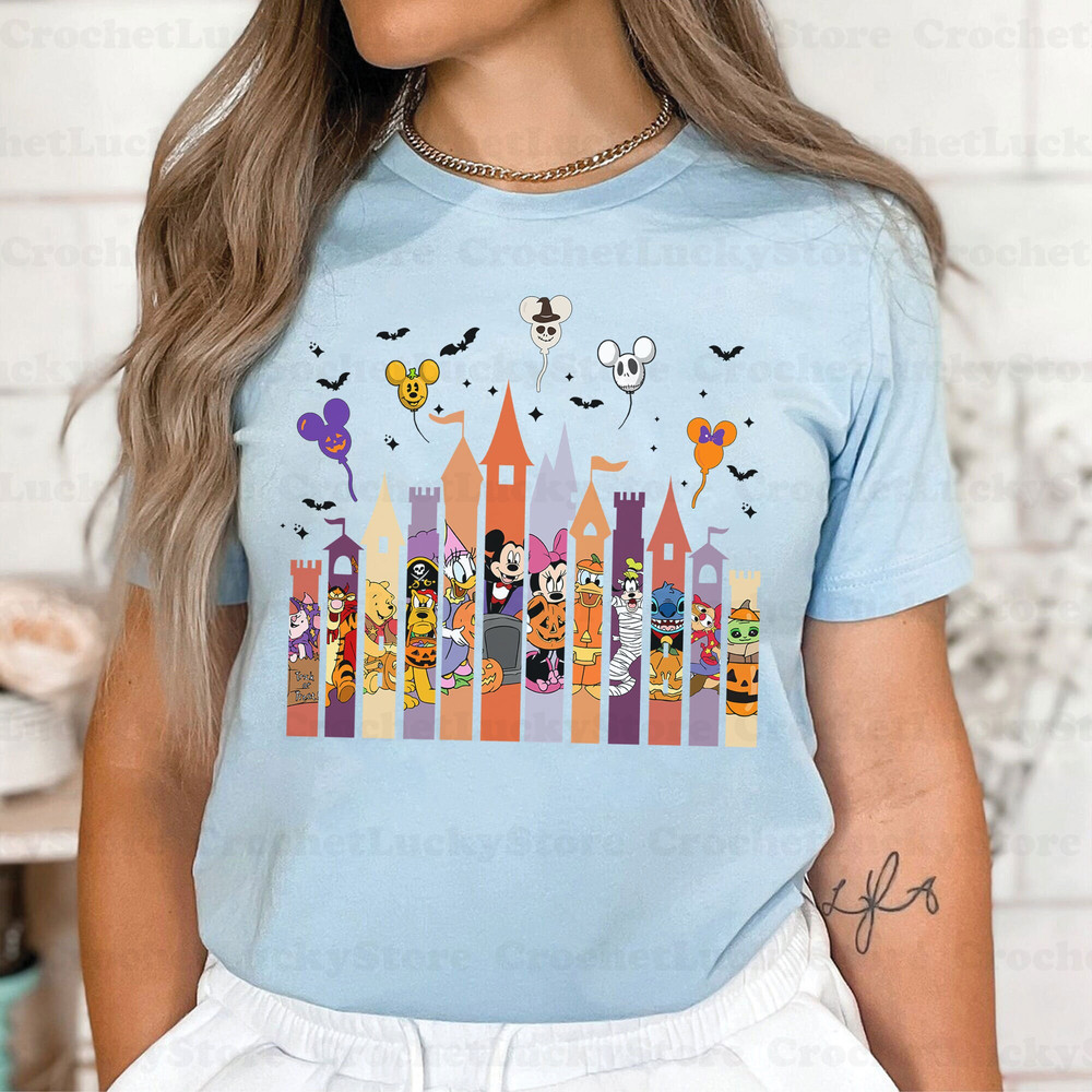 Disney Magic Kingdom Castle Halloween Shirt, Mickeys Not So Scary Halloween Party Shirt, Mickey Halloween Tee, Holiday Gift, Trick or Treat - 5.jpg