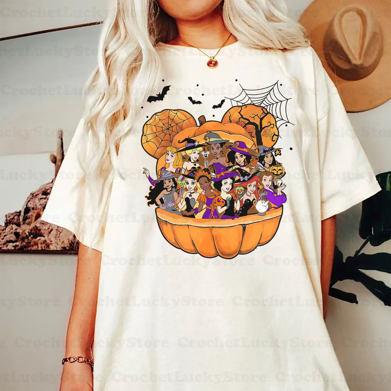 Disney Princess Halloween Shirt, Disney Spooky Shirt, Princess Gift, Spooky Season, Halloween Matching Party Shirt, Princess Squad Shirt - 1.jpg