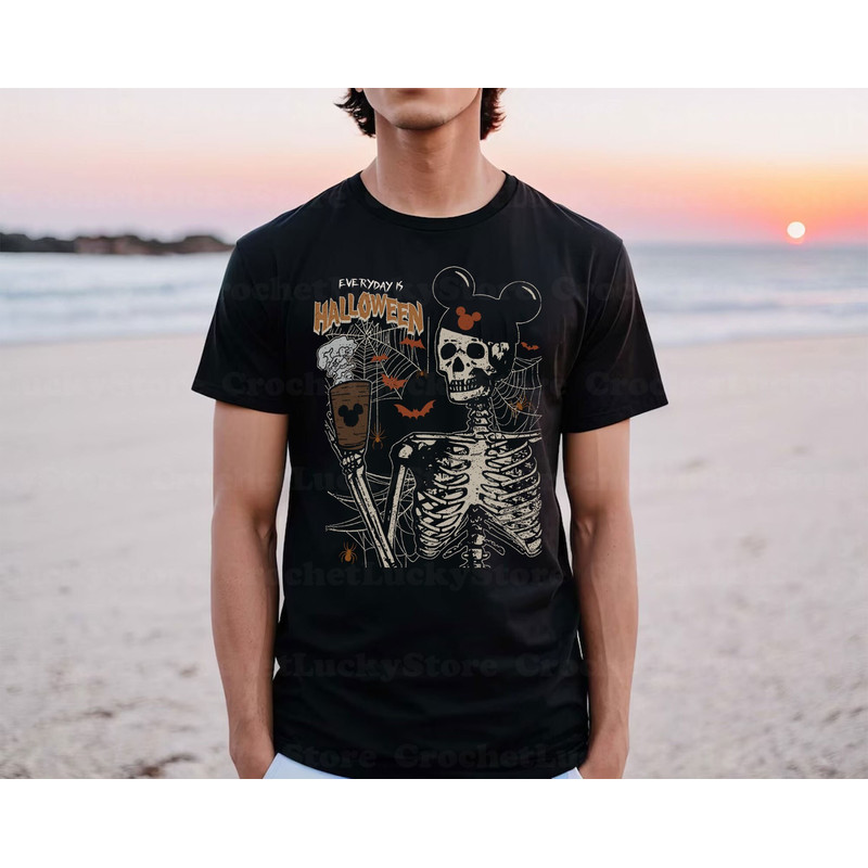 Disney Skeleton Halloween Shirt, Everyday Is Halloween Shirt, Spooky Season, Halloween Matching Tee, Halloween Party, Disneyland Trip Shirt - 2.jpg