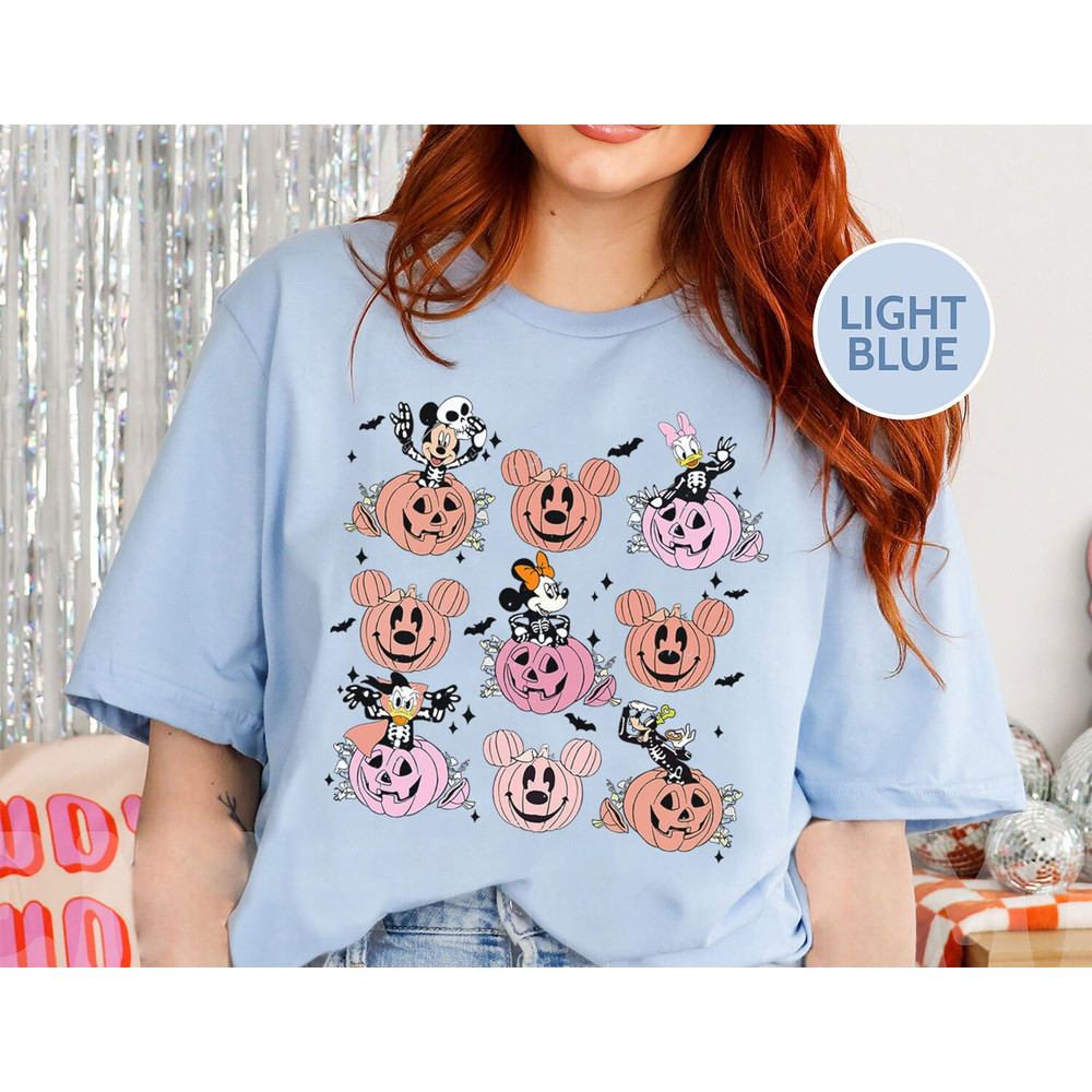 Disney Skeleton Halloween Shirt, Halloween Spooky Family Shirt, Disney Halloween Pumpkin Tee, Vintage Disney Mickey Friends Halloween - 3.jpg