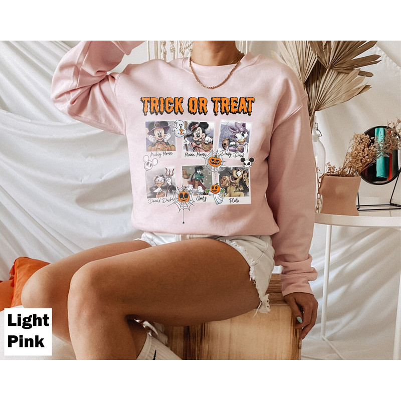 Disney Trick Or Treat Halloween Shirt, Vintage Mickey And Friends Halloween Shirt, Mickey's Not So Scary Shirt, Disney Matching Shirt - 4.jpg