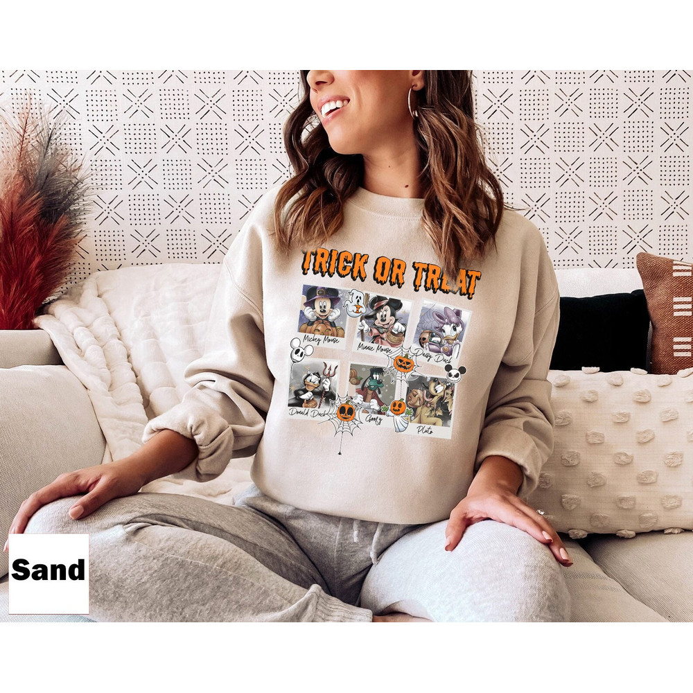 Disney Trick Or Treat Halloween Shirt, Vintage Mickey And Friends Halloween Shirt, Mickey's Not So Scary Shirt, Disney Matching Shirt - 5.jpg