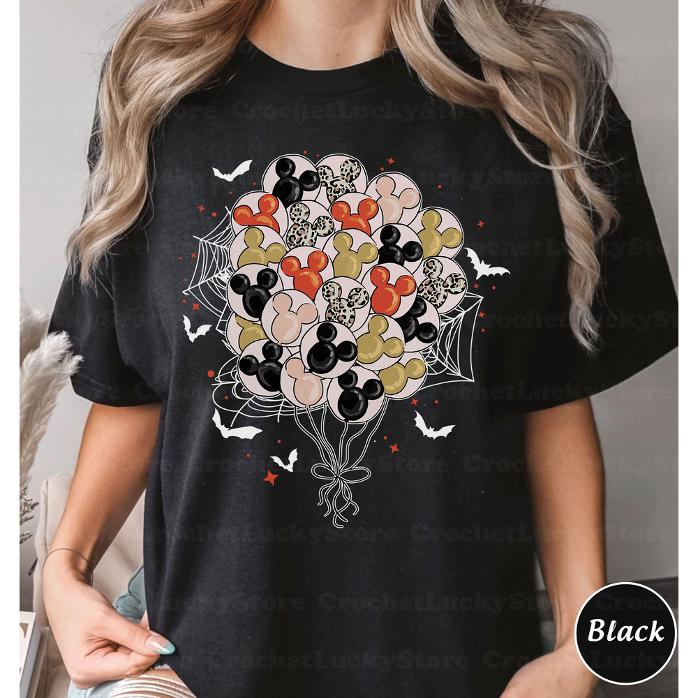 Disney Vintage Balloons Halloween Shirt, Mickey Not So Scary, Disney Trip Shirt, Disney Family Matching Halloween Shirt, Trick Or Treat - 2.jpg