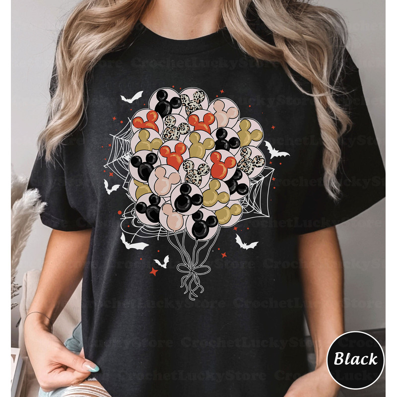 Disney Vintage Balloons Halloween Shirt, Mickey Not So Scary, Disney Trip Shirt, Disney Family Matching Halloween Shirt, Trick Or Treat - 2.jpg