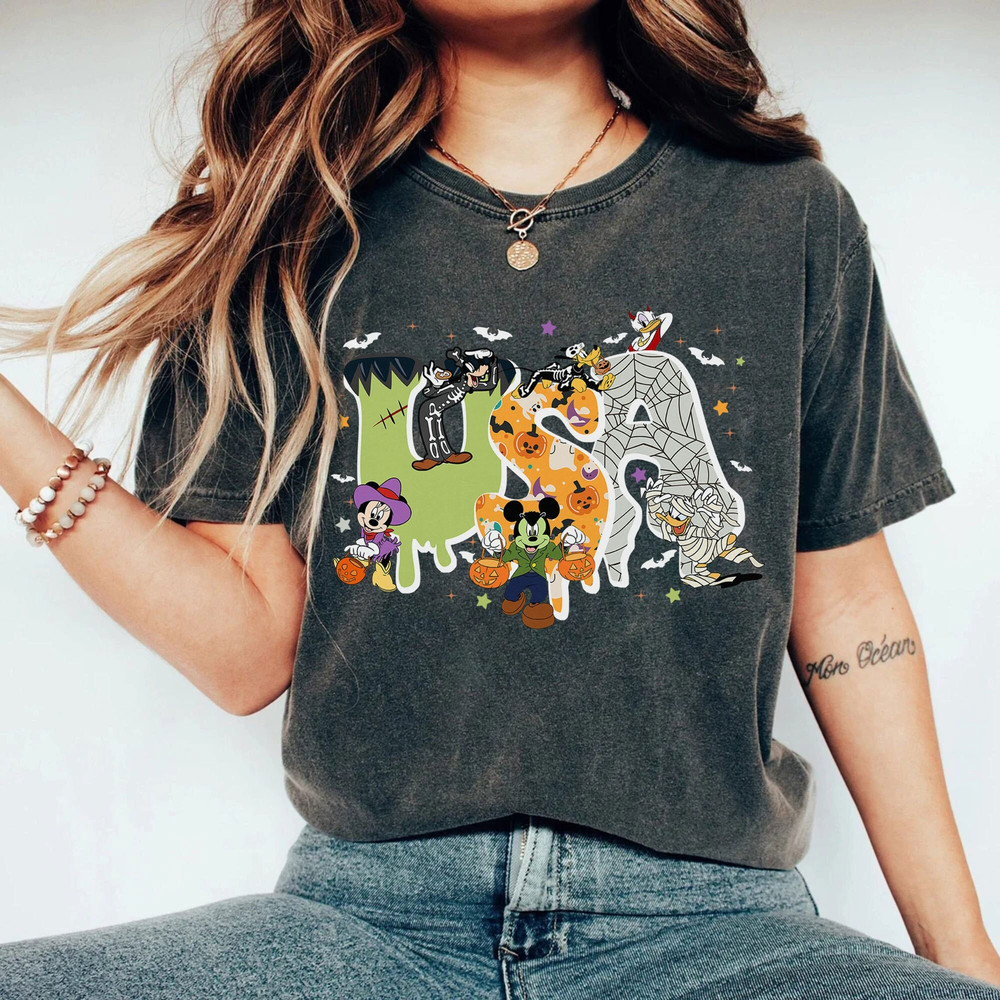 Halloween Party in USA Shirt, Trick or Treat Shirt, Spooky Ride Disney Shirt, Disney Witches Shirt, Vintage Disney Mickey Halloween Shirt - 1.jpg