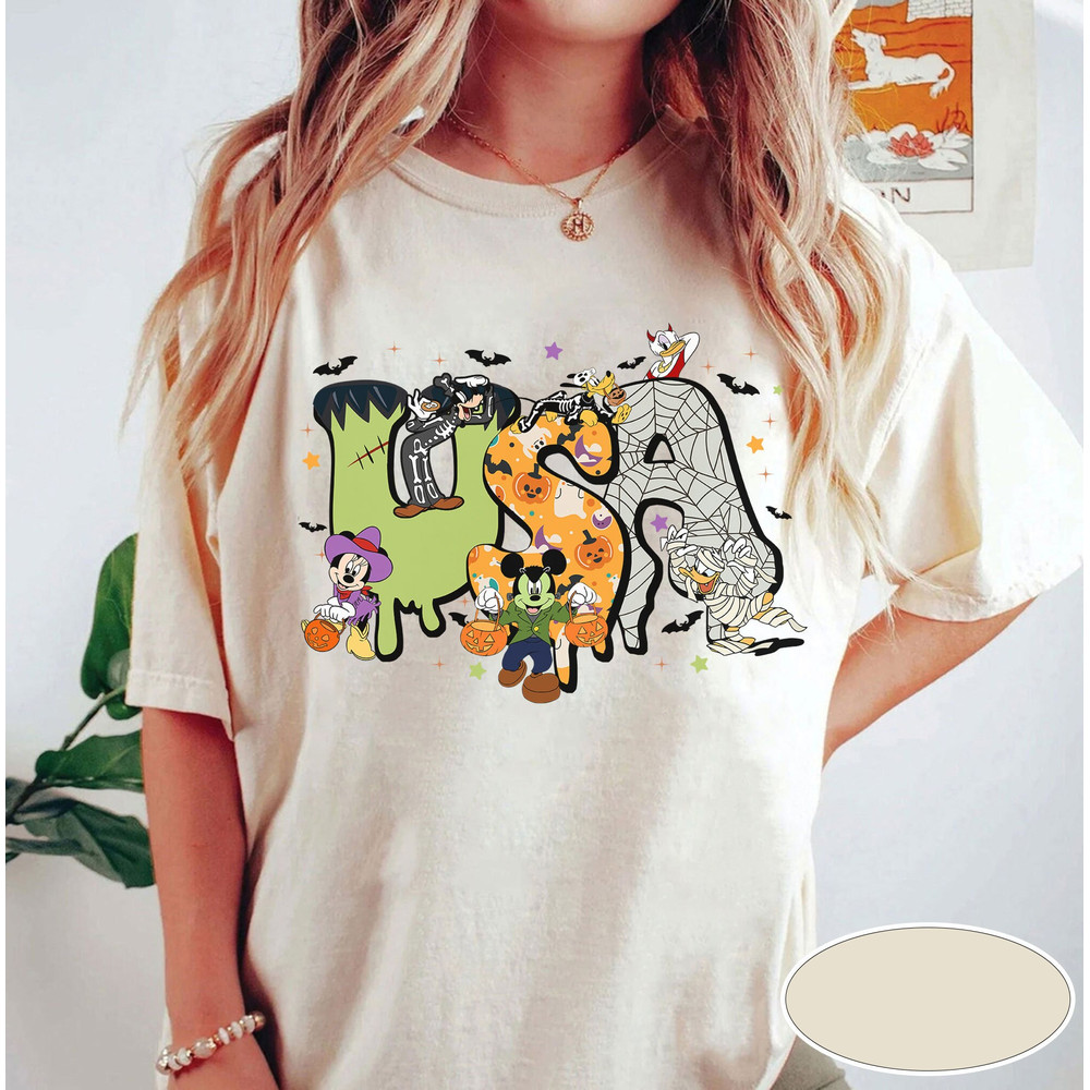 Halloween Party in USA Shirt, Trick or Treat Shirt, Spooky Ride Disney Shirt, Disney Witches Shirt, Vintage Disney Mickey Halloween Shirt - 2.jpg