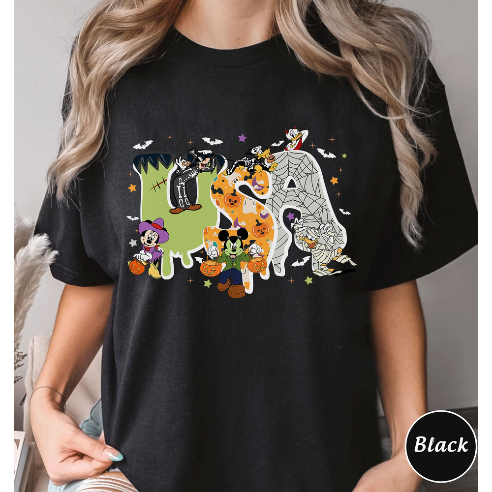 Halloween Party in USA Shirt, Trick or Treat Shirt, Spooky Ride Disney Shirt, Disney Witches Shirt, Vintage Disney Mickey Halloween Shirt - 3.jpg