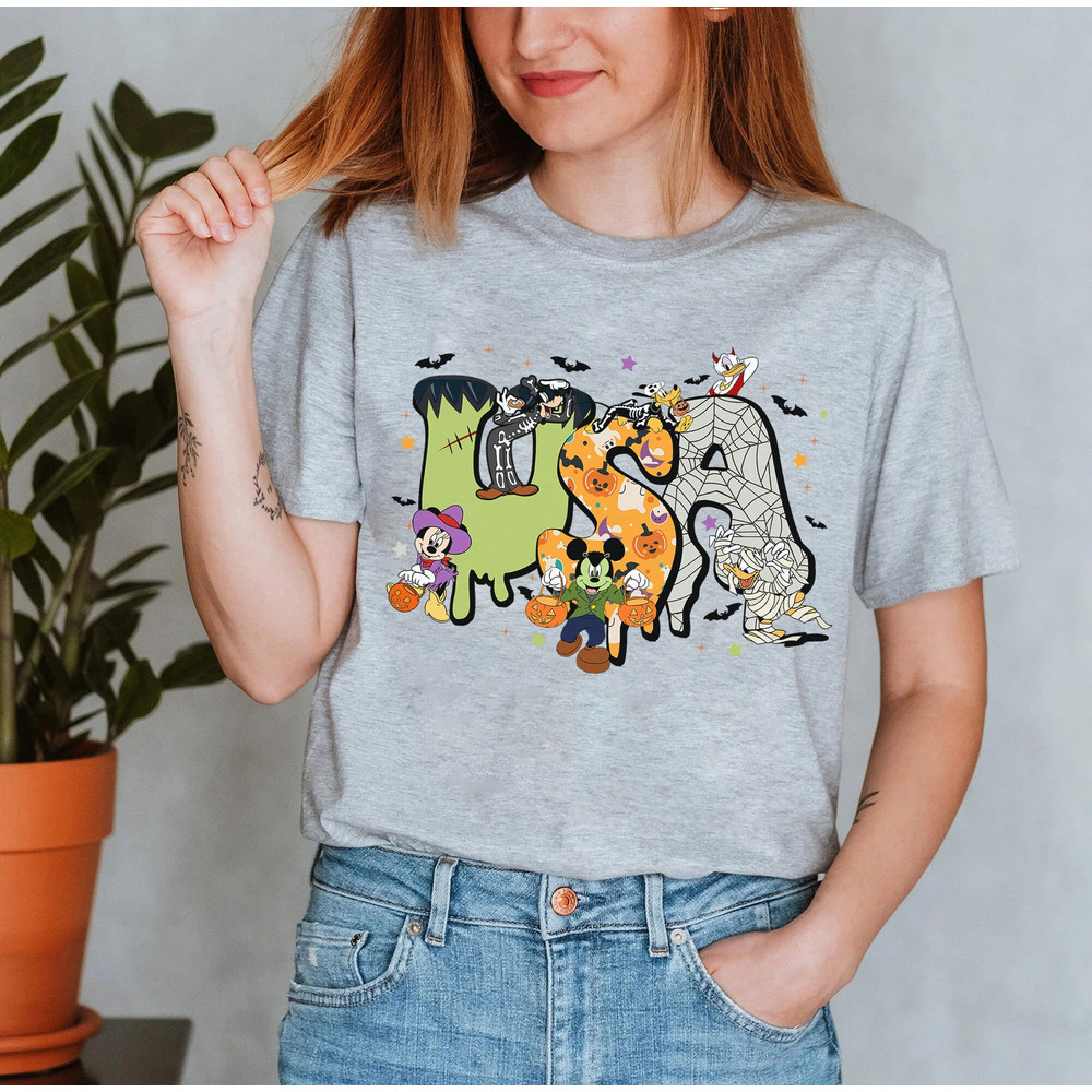Halloween Party in USA Shirt, Trick or Treat Shirt, Spooky Ride Disney Shirt, Disney Witches Shirt, Vintage Disney Mickey Halloween Shirt - 4.jpg