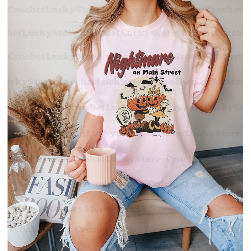 Mickey Minnie Nightmare on Mainstreet Shirt, Halloween Party Matching, WDW Spooky Season, Trick or Treat, Vintage Disney Halloween Pumpkin - 4.jpg