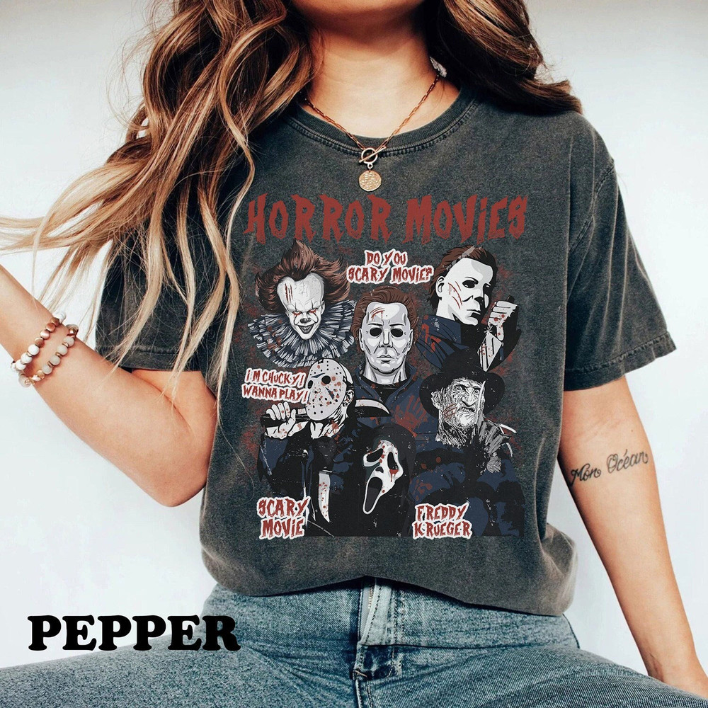 Retro 90s Horror Movies Shirt, Vintage Horror Halloween Shirt, Scream Ghostface, Michael Myers, Freddy Kruger IT Jason, Halloween Shirt - 1.jpg