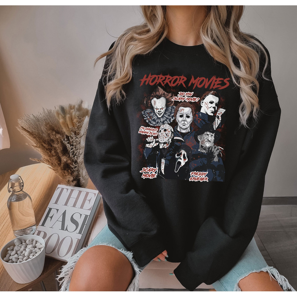 Retro 90s Horror Movies Shirt, Vintage Horror Halloween Shirt, Scream Ghostface, Michael Myers, Freddy Kruger IT Jason, Halloween Shirt - 3.jpg