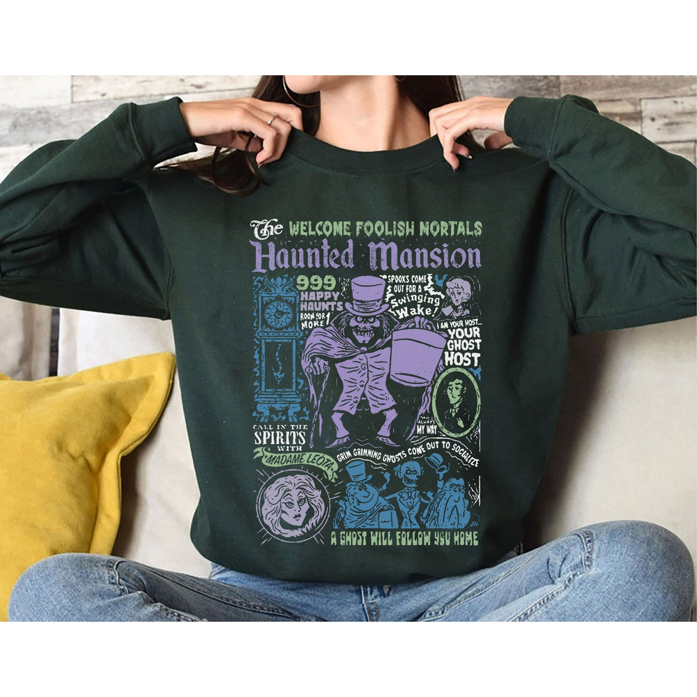 Retro Haunted Mansion Halloween Shirt, 90s Haunted Disneyland Halloween Tee, Vintage Halloween Matching Shirt, Halloween Party,Spooky Season - 1.jpg