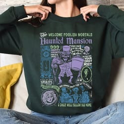 retro haunted mansion halloween shirt, 90s haunted disneyland halloween tee, vintage halloween matching shirt, halloween