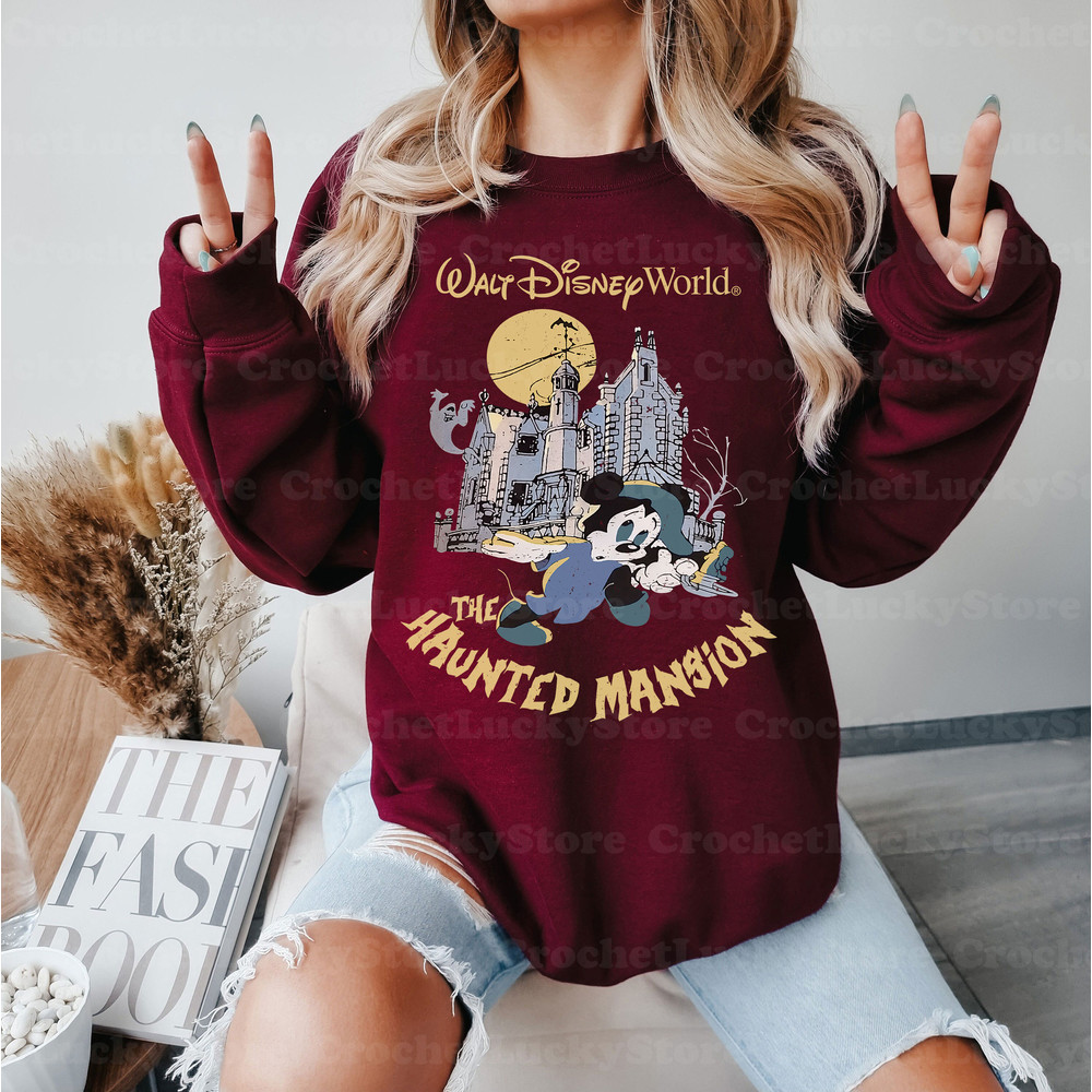 Retro Disney Mickey Haunted Mansion Shirt, Disney Halloween Shirt, Mickey Not So Scary Shirt, Halloween Gift, Vintage Mickey Halloween Shirt - 3.jpg