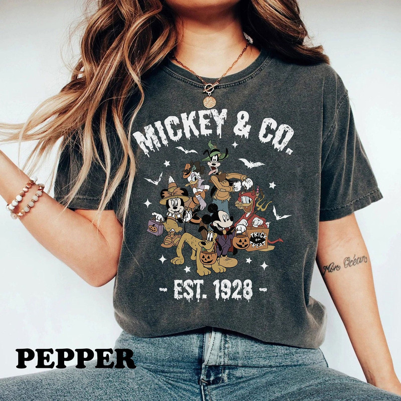 Retro Mickey And Co Halloween Shirt, Spooky Season, Disney Trick Or Treat, Vintage Disney Mickey And Friends Halloween, Halloween Party - 1.jpg