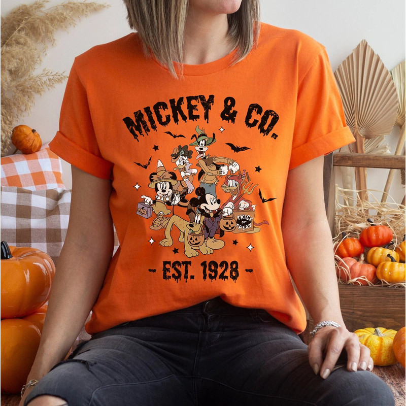 Retro Mickey And Co Halloween Shirt, Spooky Season, Disney Trick Or Treat, Vintage Disney Mickey And Friends Halloween, Halloween Party - 4.jpg