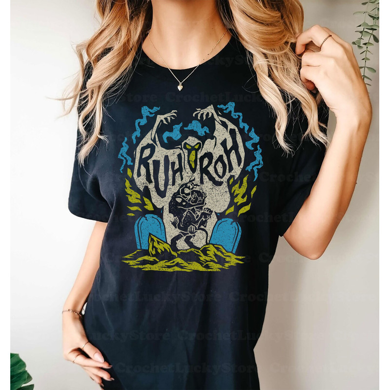 Scooby Doo Ruh Roh Shirt, Scooby Doo Tee, Retro Halloween Hoodie, Sweatshirt, Horror Movie Tee, Halloween Gift, Halloween Party Matching Tee - 1.jpg