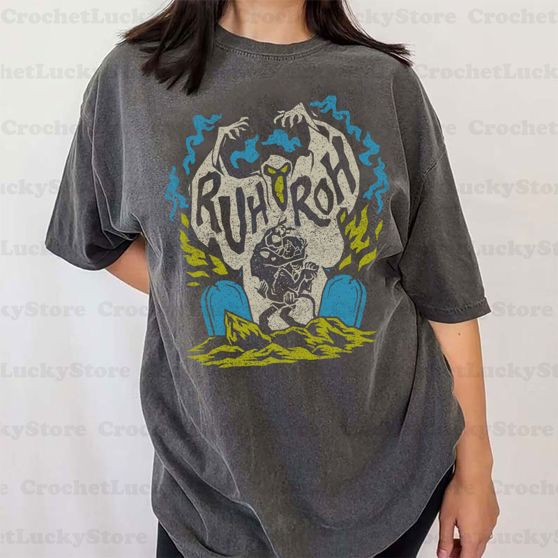 Scooby Doo Ruh Roh Shirt, Scooby Doo Tee, Retro Halloween Hoodie, Sweatshirt, Horror Movie Tee, Halloween Gift, Halloween Party Matching Tee - 2.jpg