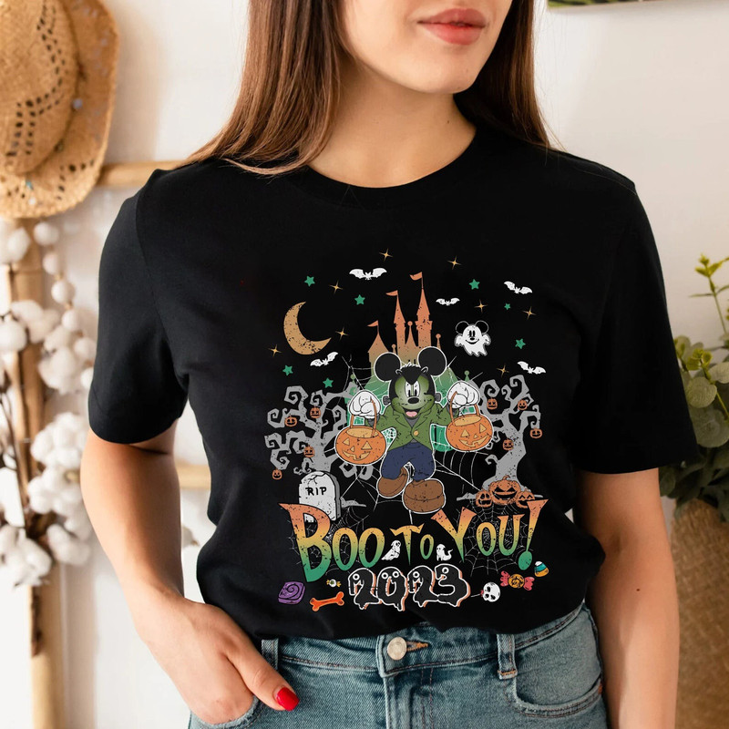 Vintage Boo To You Mickey Pumpkin Shirt, Disney Fall Shirt, Halloween Party Matching Tee, Disney Family Shirt, Mickey And Friends Shirt - 2.jpg
