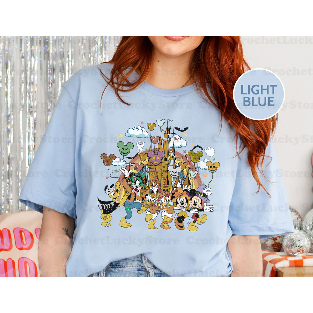 Vintage Disney Halloween Shirt, Disney Castle Halloween, Walt Disney World, Mickey Halloween Balloons, Spooky Vibes, Trick Or Treat Shirt - 3.jpg