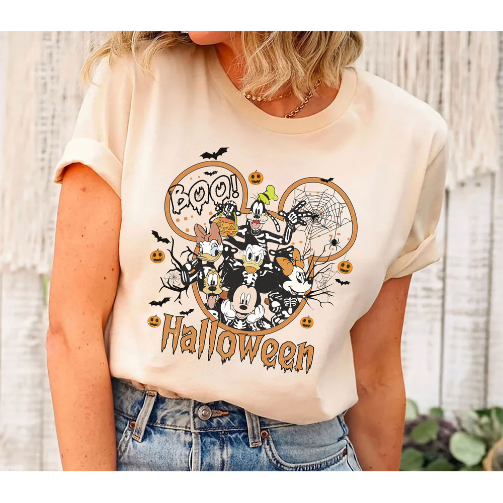 Vintage Disney Halloween Shirt, Mickey's Not So Scary Shirt, Halloween Party Matching Tee, Disney Family Shirt, Mickey And Friends Shirt - 2.jpg