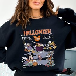 vintage disney halloween trick or treat shirt, mickeys not so scary shirt, magic kingdom, halloween party tee, mickey an