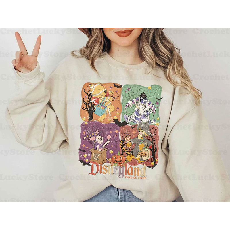 Vintage Pooh And Friends Halloween Shirt, Disneyland Trick Or Treat Shirt, Winnie The Pooh Halloween Shirt, Halloween Matching Party Shirt - 2.jpg