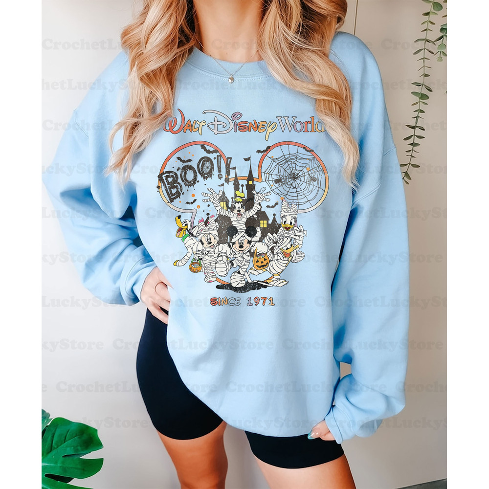 Vintage Walt Disney World 1971 Halloween Shirt, Disney Mummy Shirt, Mickey And Friends Mummy Halloween Shirt, Disney Trip Matching Shirt - 2.jpg