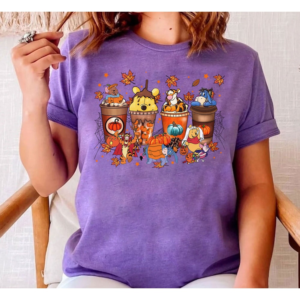 Vintage Winnie The Pooh Halloween Shirt, Pooh Pumpkin Spice Latte Shirt, Disney Halloween Coffee, Pooh And Friends Halloween Shirt - 3.jpg