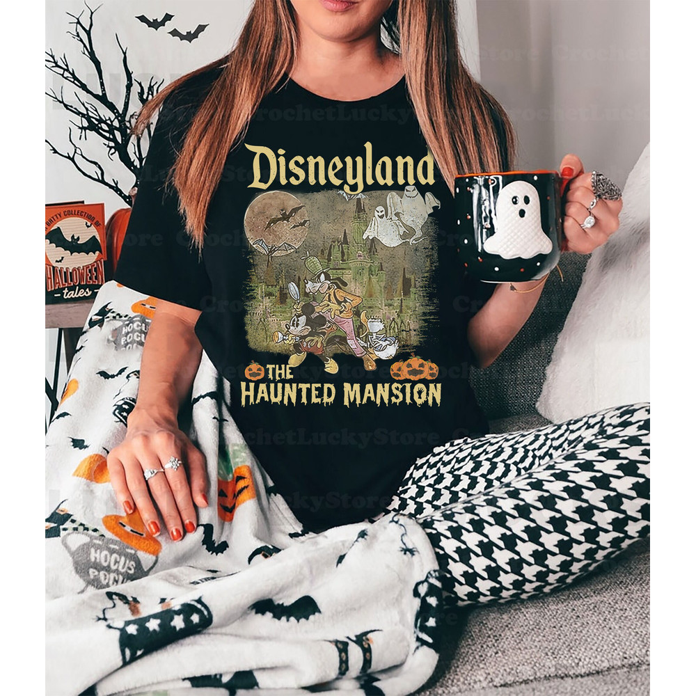 Walt Disney World Mickey Haunted Mansion Shirt, Halloween Gift, Vintage Haunted Mansion Tee, Spooky Season, Disney Halloween Matching Shirt - 1.jpg