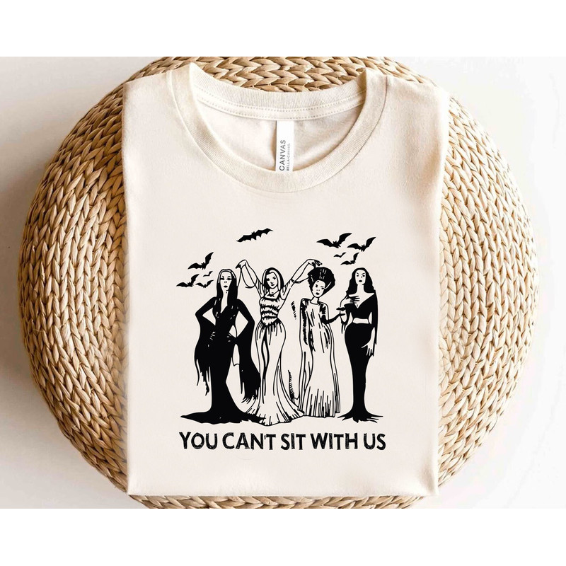 Witches Shirt, You Can't Sit With Us Shirt, Funny Sanderson Sisters Tee, Witch Sisters Halloween, Sanderson Shirt, Vintage Spooky Vibes Tee - 1.jpg